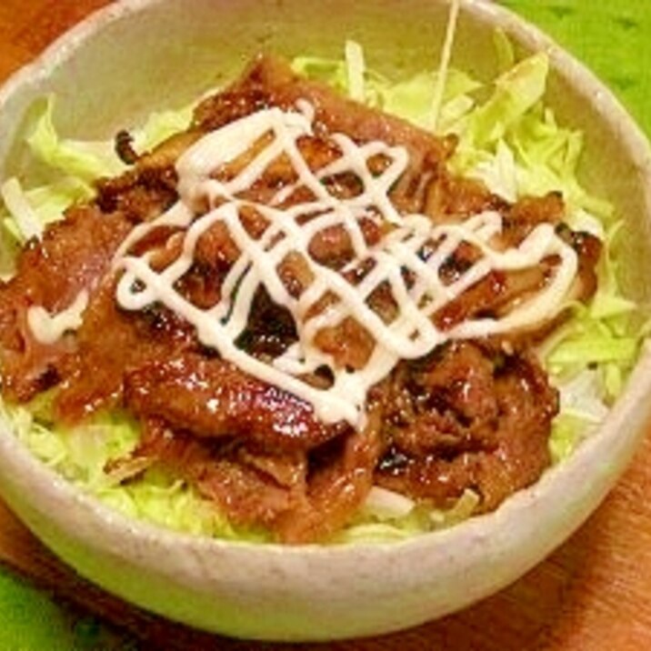 手抜きでも野菜抜かず☆カルビ丼